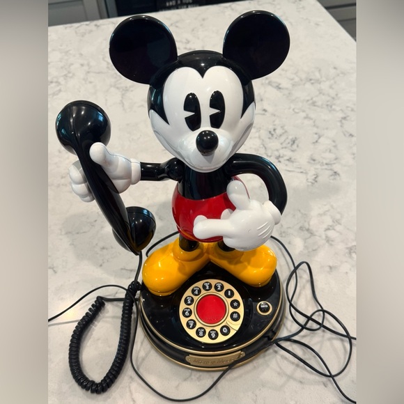 Vintage 1997 Disney Mickey Mouse Animated Talking Telephone Telemania Collectors - Picture 1 of 8